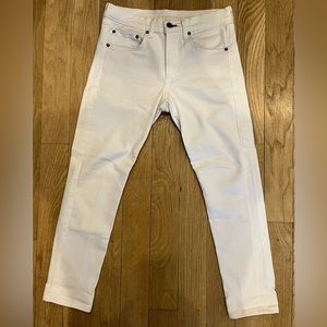 Rag & bone White Denim Skinny Jeans, Fit 1, Size 28